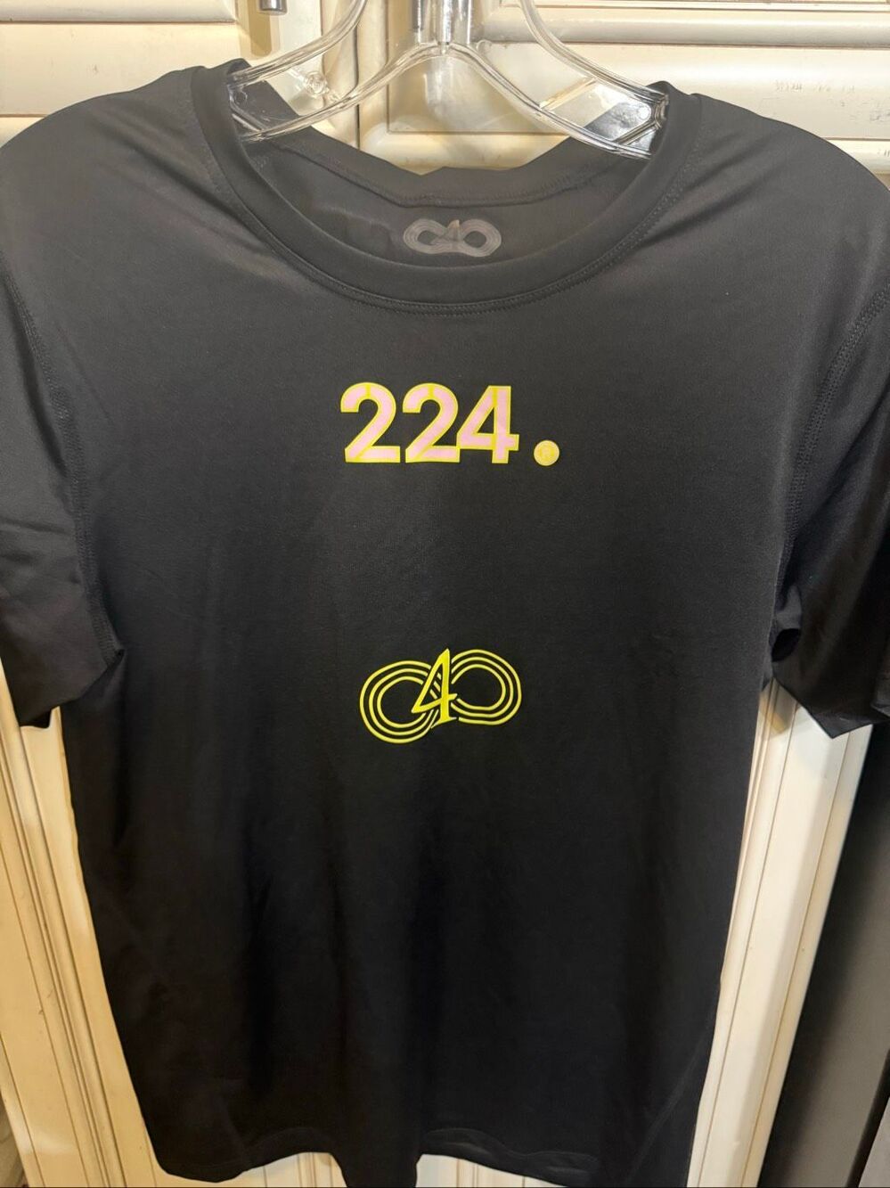 Ever Youth 224 Crew Neck Short Sleeve Graphic Compression T-Shirt Black Medium